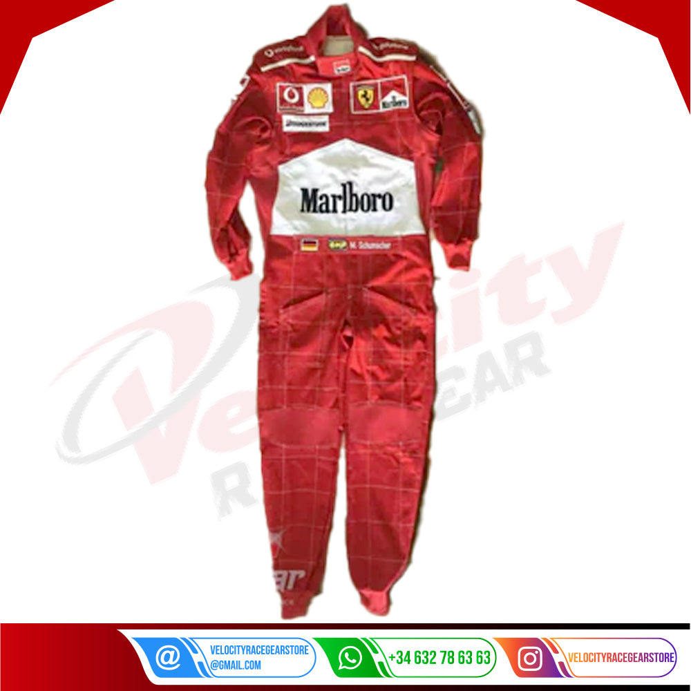 2004 Michael Schumacher Ferrari F1 Embroidered Racing Suit - Velocity Racegear-2004 Michael Schumacher Ferrari F1 Embroidered Racing Suit - Velocity Racegear-F1 Racing Suit