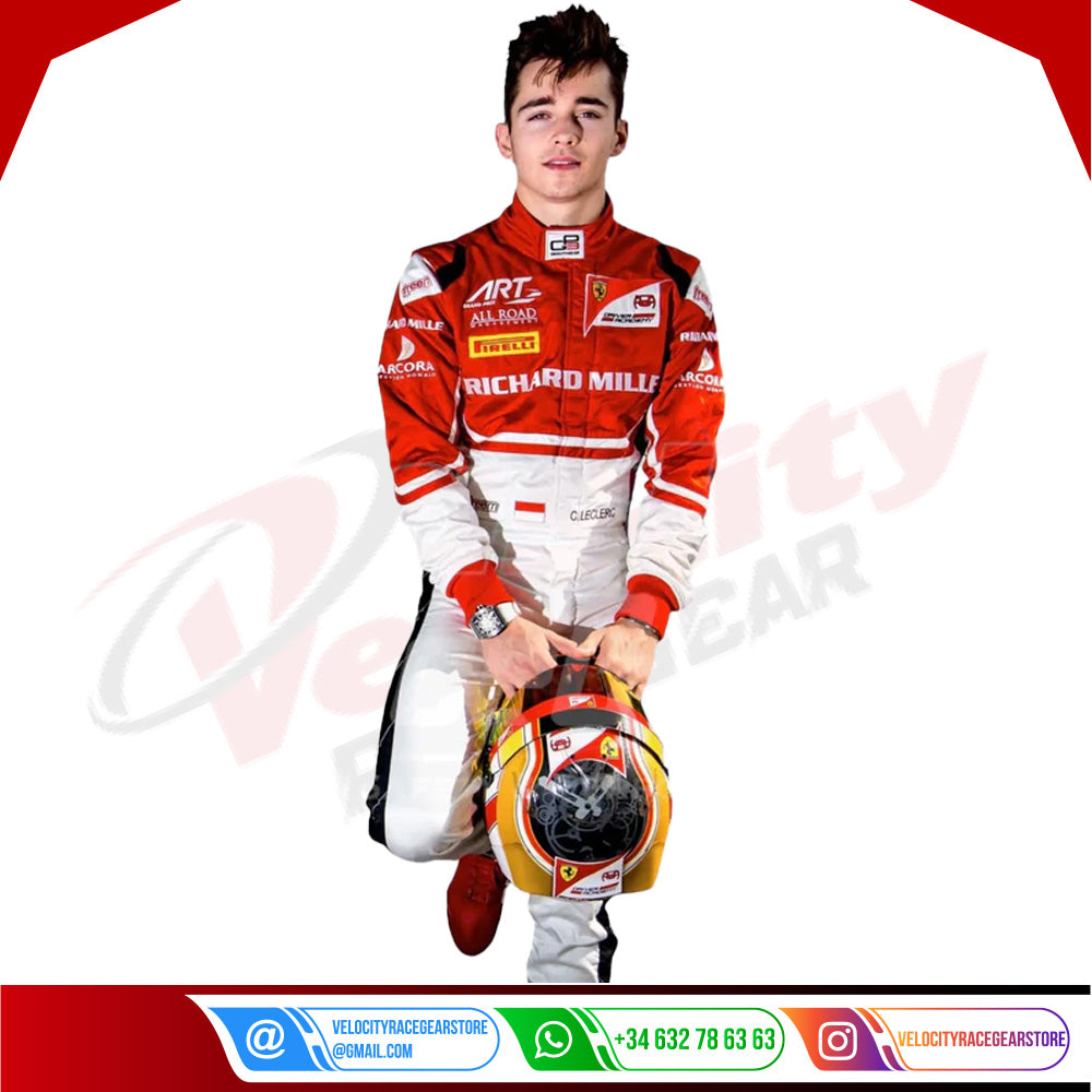 2016 Charles Leclerc Ferrari F1 Race Suit - Velocity Racegear-2016 Charles Leclerc Ferrari F1 Race Suit Kids - Velocity Racegear-F1 Racing Suit
