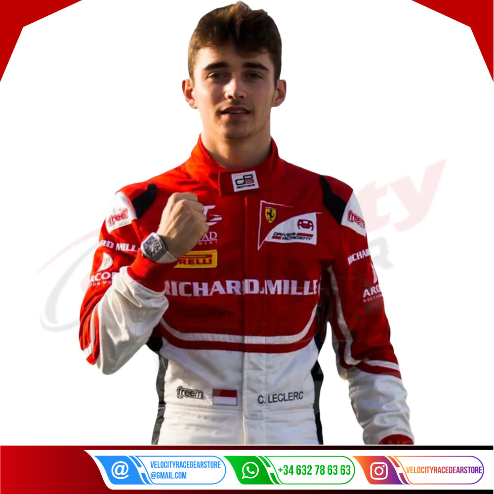 2016 Charles Leclerc Ferrari F1 Race Suit - Velocity Racegear-2016 Charles Leclerc Ferrari F1 Race Suit Kids - Velocity Racegear-F1 Racing Suit