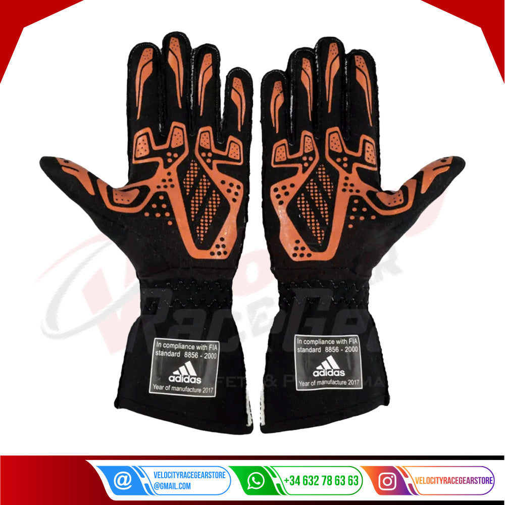 2017 Fernando Alonso McLaren Honda Adidas F1 Gloves - Velocity Racegear-2017 Fernando Alonso McLaren Honda Adidas F1 Gloves - Velocity Racegear-F1 Gloves