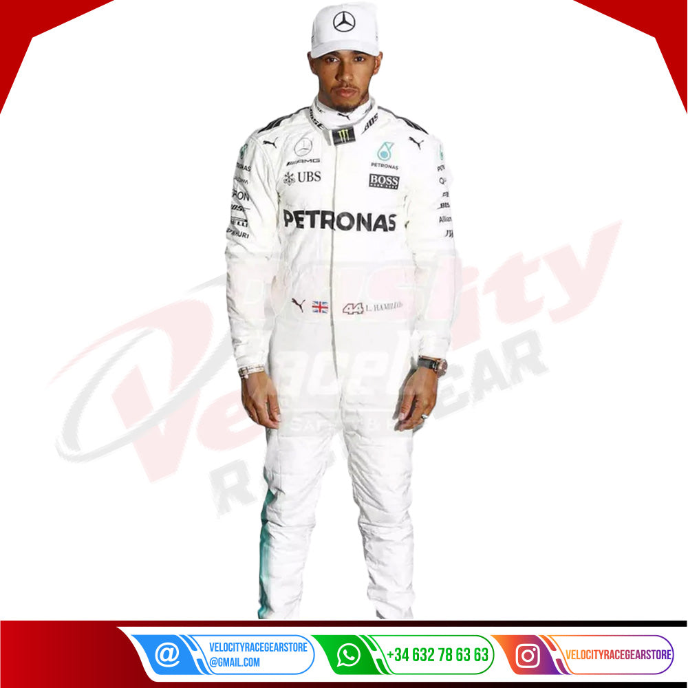 2017 Lewis Hamilton Mercedes-Benz F1 Printed Racing Suit - Velocity Racegear-2017 Lewis Hamilton Mercedes-Benz F1 Printed Racing Suit - Velocity Racegear-F1 Racing Suit