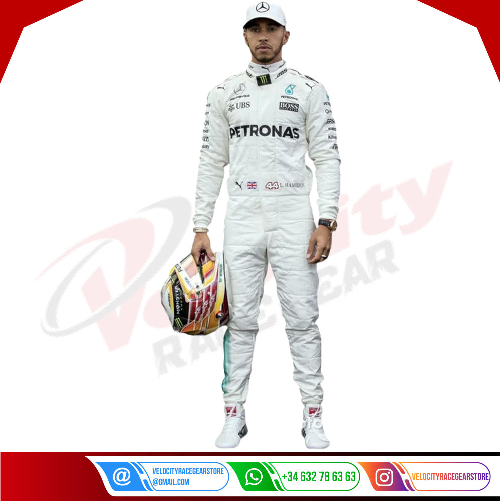 2017 Lewis Hamilton Mercedes-Benz F1 Printed Racing Suit - Velocity Racegear-2017 Lewis Hamilton Mercedes-Benz F1 Printed Racing Suit - Velocity Racegear-F1 Racing Suit