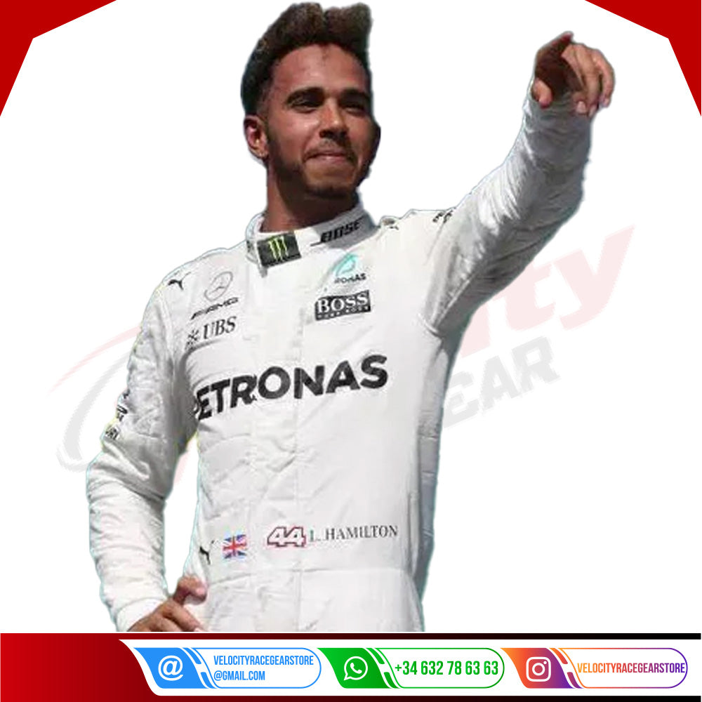 2017 Lewis Hamilton Mercedes-Benz F1 Printed Racing Suit - Velocity Racegear-2017 Lewis Hamilton Mercedes-Benz F1 Printed Racing Suit - Velocity Racegear-F1 Racing Suit