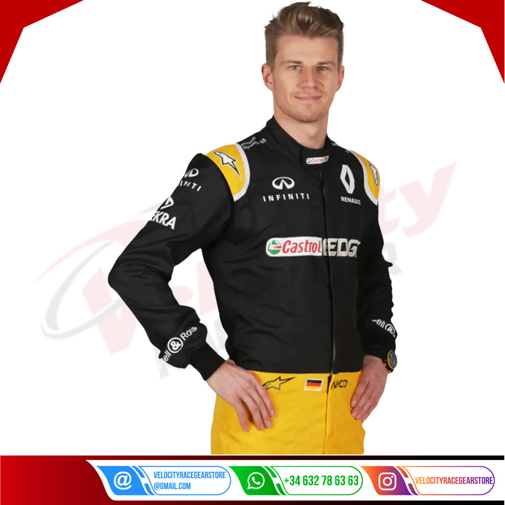 2017 Nico Hulkenberg Renault F1 Race Suit - Velocity Racegear-2017 Nico Hulkenberg Renault F1 Race Suit - Velocity Racegear-F1 Racing Suit