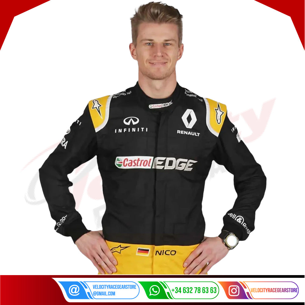 2017 Nico Hulkenberg Renault F1 Race Suit - Velocity Racegear-2017 Nico Hulkenberg Renault F1 Race Suit - Velocity Racegear-F1 Racing Suit