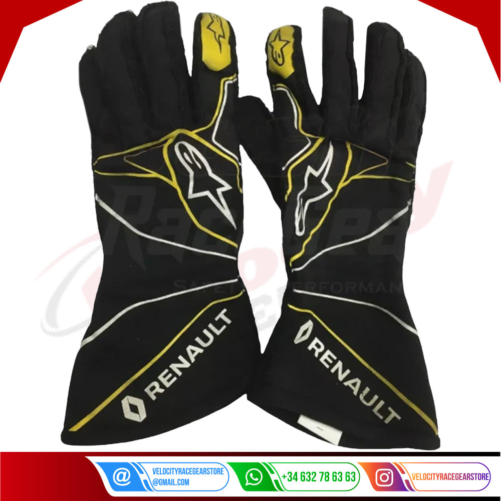 2018 Carlos Sainz Renault F1 Team Race Gloves - Velocity Racegear-2018 Carlos Sainz Renault F1 Team Race Gloves - Velocity Racegear-F1 Gloves