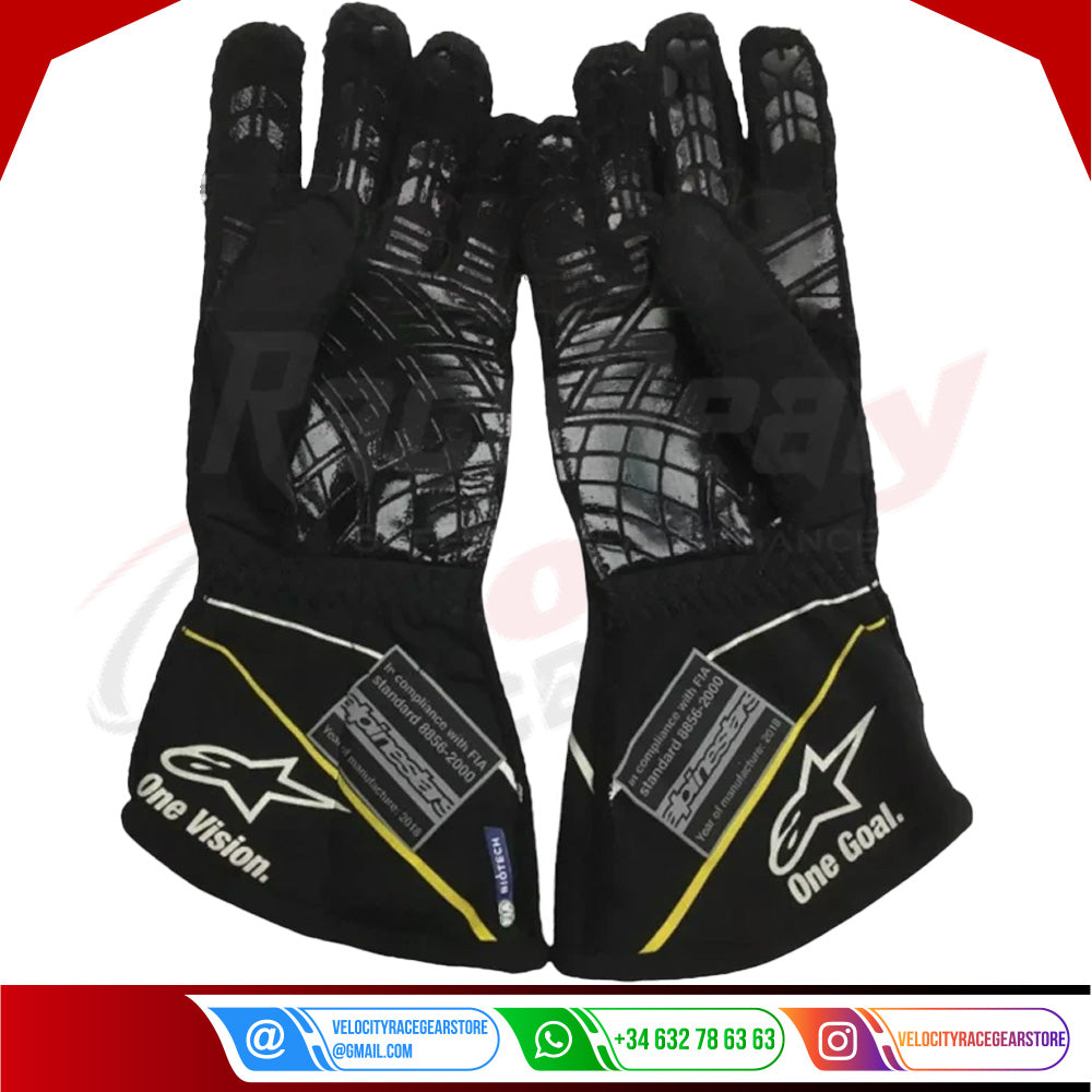 2018 Carlos Sainz Renault F1 Team Race Gloves - Velocity Racegear-2018 Carlos Sainz Renault F1 Team Race Gloves - Velocity Racegear-F1 Gloves