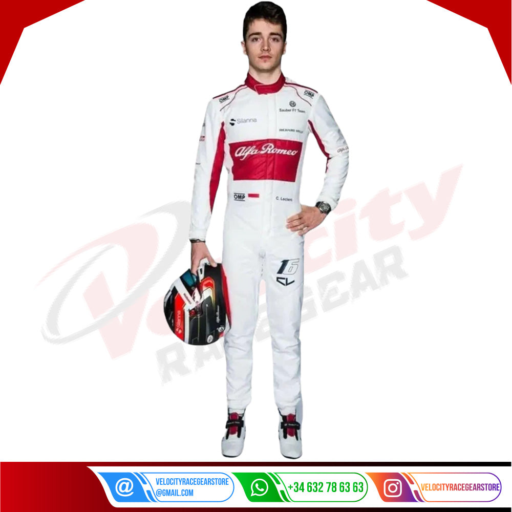 2018 Charles Leclerc Alfa Romeo Sauber F1 Suit - Velocity Racegear-2018 Charles Leclerc Alfa Romeo Sauber F1 Suit - Velocity Racegear-F1 Racing Suit