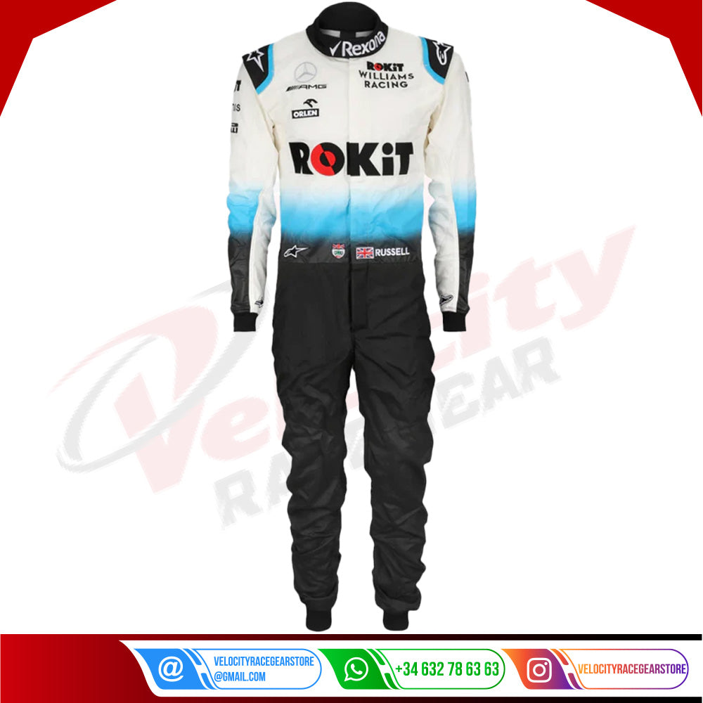 2019 GEORGE RUSSELL Williams Racing F1 RACE Suit - Velocity Racegear-2019 GEORGE RUSSELL Williams Racing F1 RACE Suit - Velocity Racegear-F1 Racing Suit