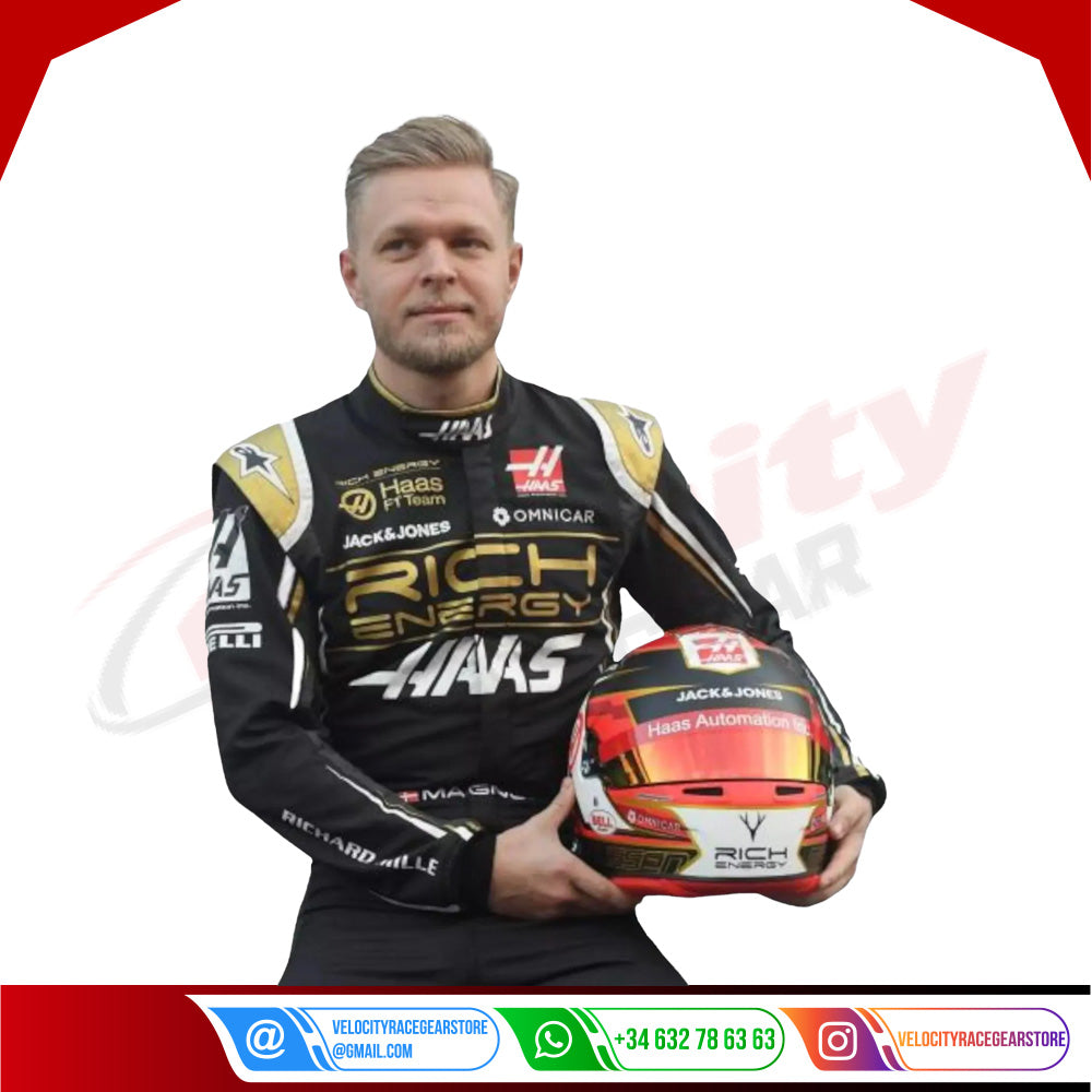 2019 Kevin Magnussen Haas F1 Race Suit - Velocity Racegear-2019 Kevin Magnussen Haas F1 Race Suit - Velocity Racegear-F1 Racing Suit