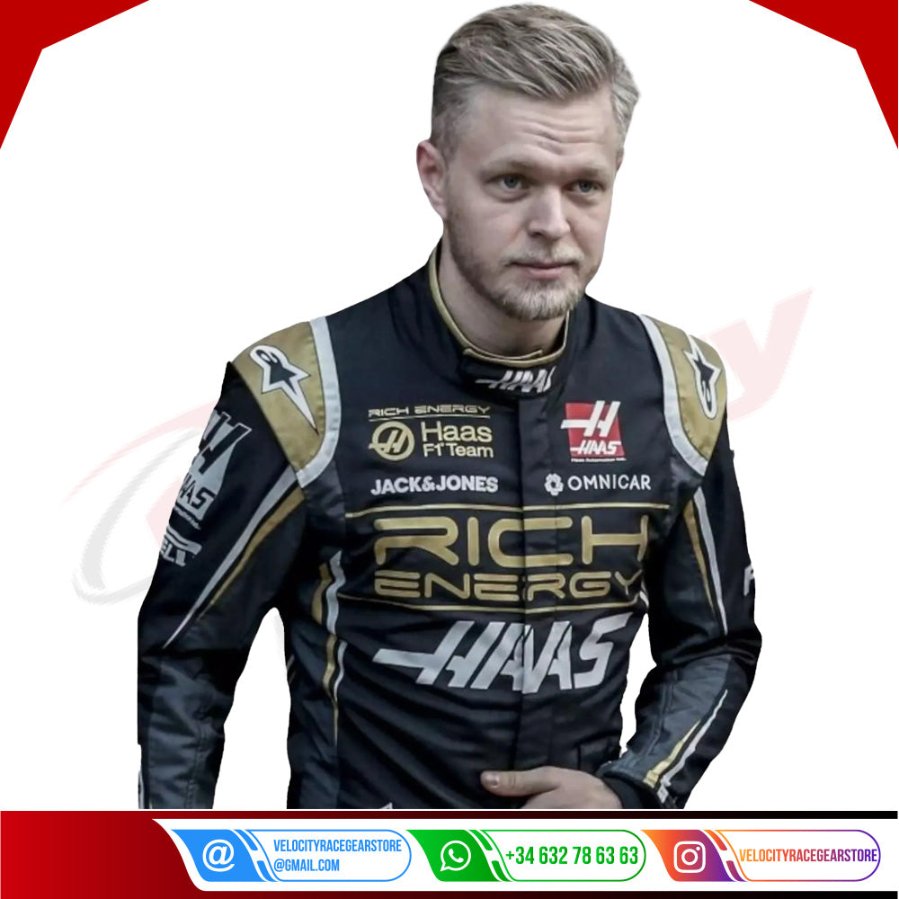 2019 Kevin Magnussen Haas F1 Race Suit - Velocity Racegear-2019 Kevin Magnussen Haas F1 Race Suit - Velocity Racegear-F1 Racing Suit