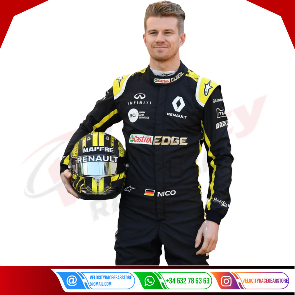 2019 Nico Hulkenberg Renault F1 Team Race Suit - Velocity Racegear-2019 Nico Hulkenberg Renault F1 Team Race Suit KIDS - Velocity Racegear-F1 Racing Suit
