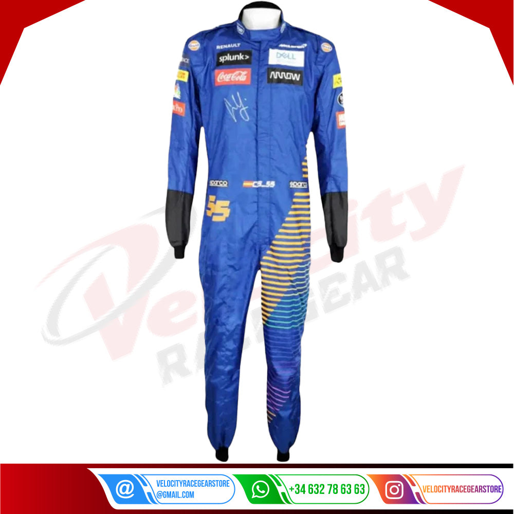 2020 Carlos Sainz McLaren Formula 1 Racing Suit - Velocity Racegear-2020 Carlos Sainz McLaren Formula 1 Racing Suit KIDS - Velocity Racegear-F1 Racing Suit
