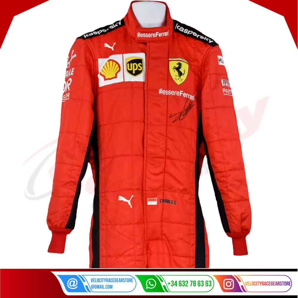 2020 Charles Leclerc Ferrari F1 Race Suit - Velocity Racegear-2020 Charles Leclerc Ferrari F1 Race Suit - Velocity Racegear-F1 Racing Suit