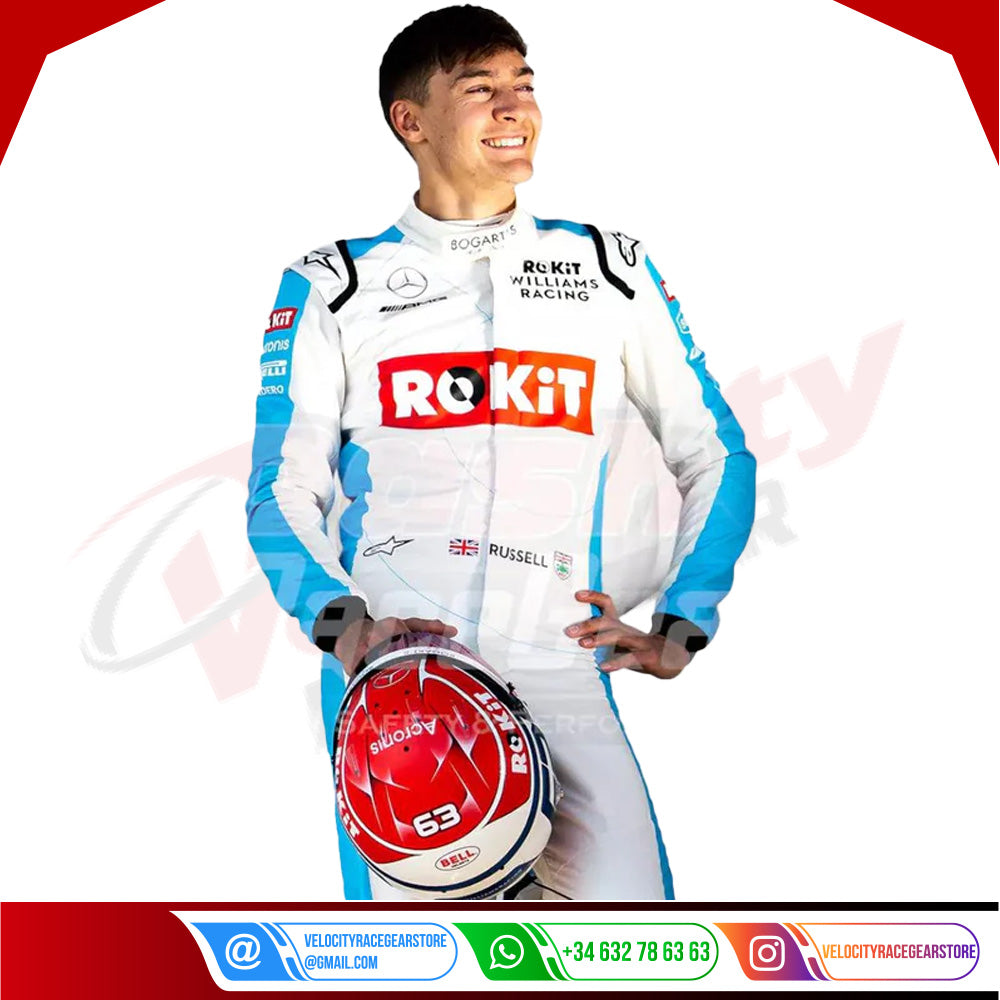 2020 George Russell Williams Racing F1 Race Suit - Velocity Racegear-2020 George Russell Williams Racing F1 Race Suit KIDS - Velocity Racegear-F1 Racing Suit