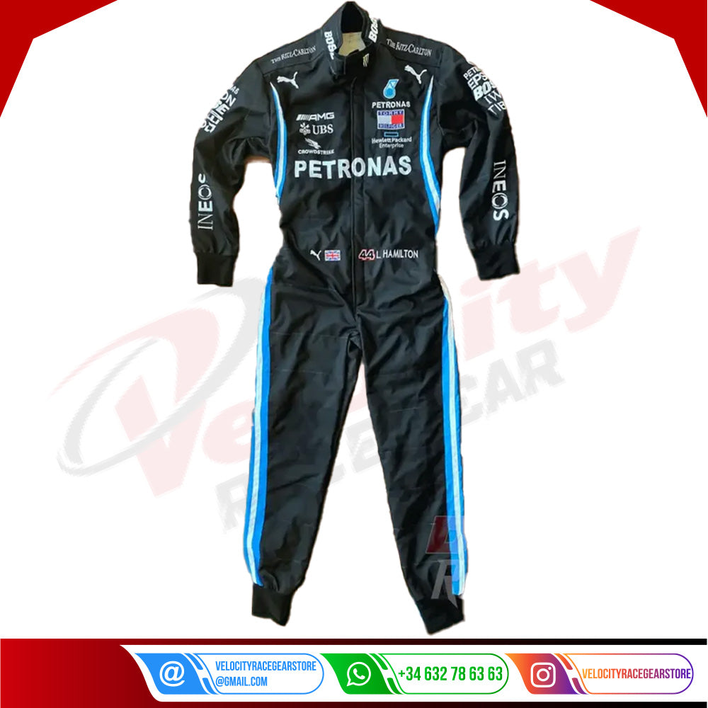 2020 Lewis Hamilton Mercedes AMG F1 Embroidery Race Suit - Velocity Racegear-2020 Lewis Hamilton Mercedes AMG F1 Embroidery Race Suit - Velocity Racegear-F1 Racing Suit