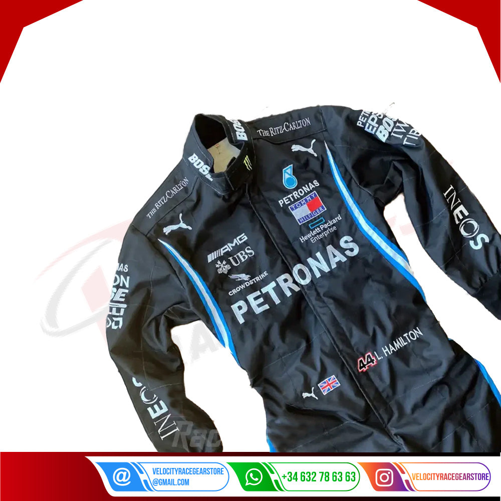 2020 Lewis Hamilton Mercedes AMG F1 Embroidery Race Suit - Velocity Racegear-2020 Lewis Hamilton Mercedes AMG F1 Embroidery Race Suit - Velocity Racegear-F1 Racing Suit