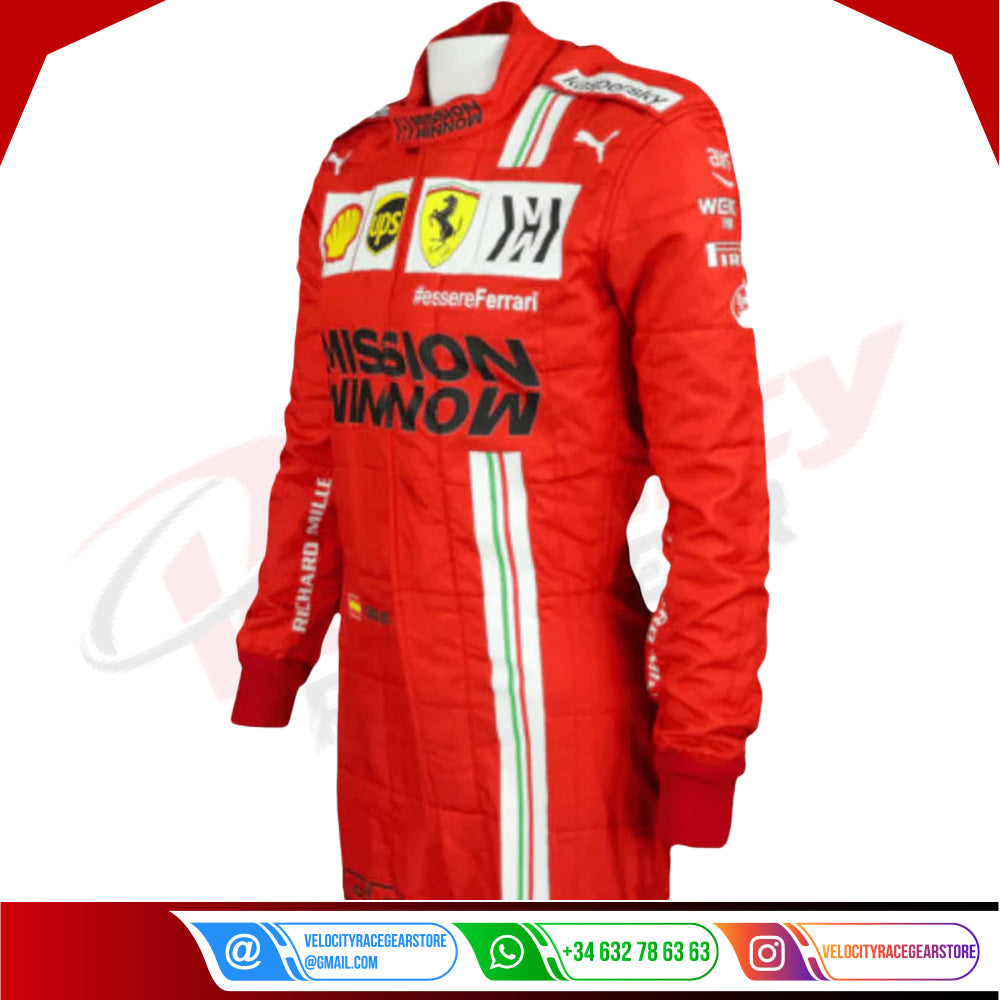 2021 Carlos Sainz Race Scuderia Ferrari F1 Suit - Velocity Racegear-2021 Carlos Sainz Race Scuderia Ferrari F1 Suit KIDS - Velocity Racegear-F1 Racing Suit