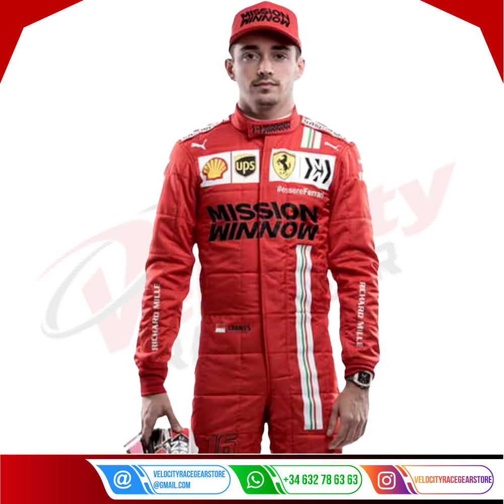 2021 Charles Leclerc Ferrari F1 Race Suit - Velocity Racegear-2021 Charles Leclerc Ferrari F1 Race Suit - Velocity Racegear-F1 Racing Suit