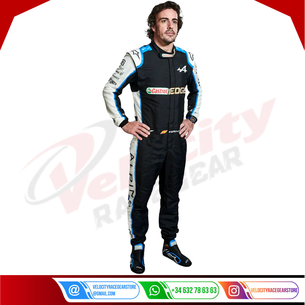 2021 FERNANDO ALONSO ALPHINE F1 RACE SUIT - Velocity Racegear-2021 FERNANDO ALONSO ALPHINE F1 RACE SUIT KIDS - Velocity Racegear-F1 Racing Suit
