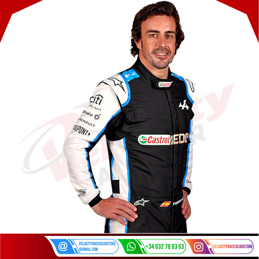 2021 FERNANDO ALONSO ALPHINE F1 RACE SUIT - Velocity Racegear-2021 FERNANDO ALONSO ALPHINE F1 RACE SUIT KIDS - Velocity Racegear-F1 Racing Suit