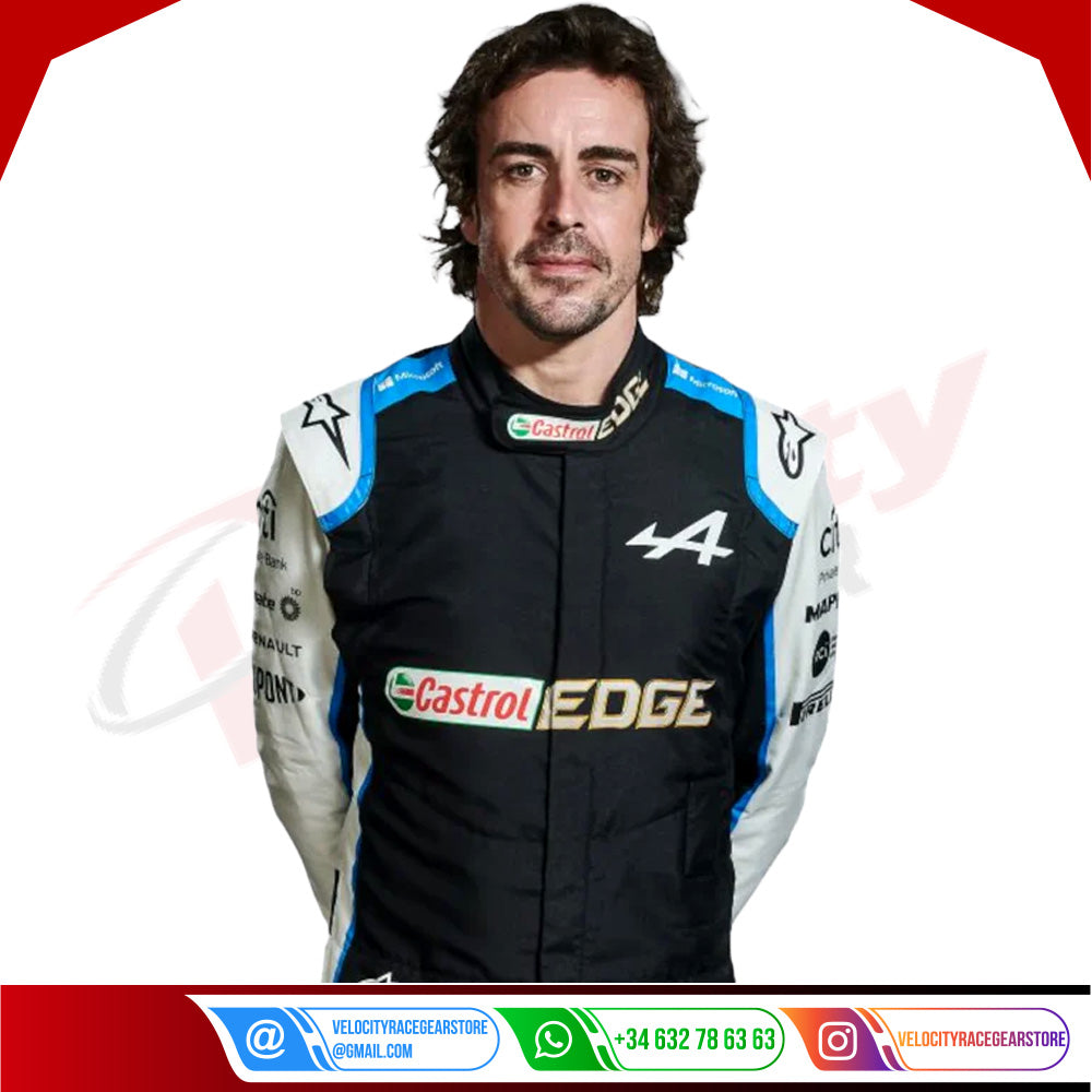 2021 FERNANDO ALONSO ALPHINE F1 RACE SUIT - Velocity Racegear-2021 FERNANDO ALONSO ALPHINE F1 RACE SUIT KIDS - Velocity Racegear-F1 Racing Suit
