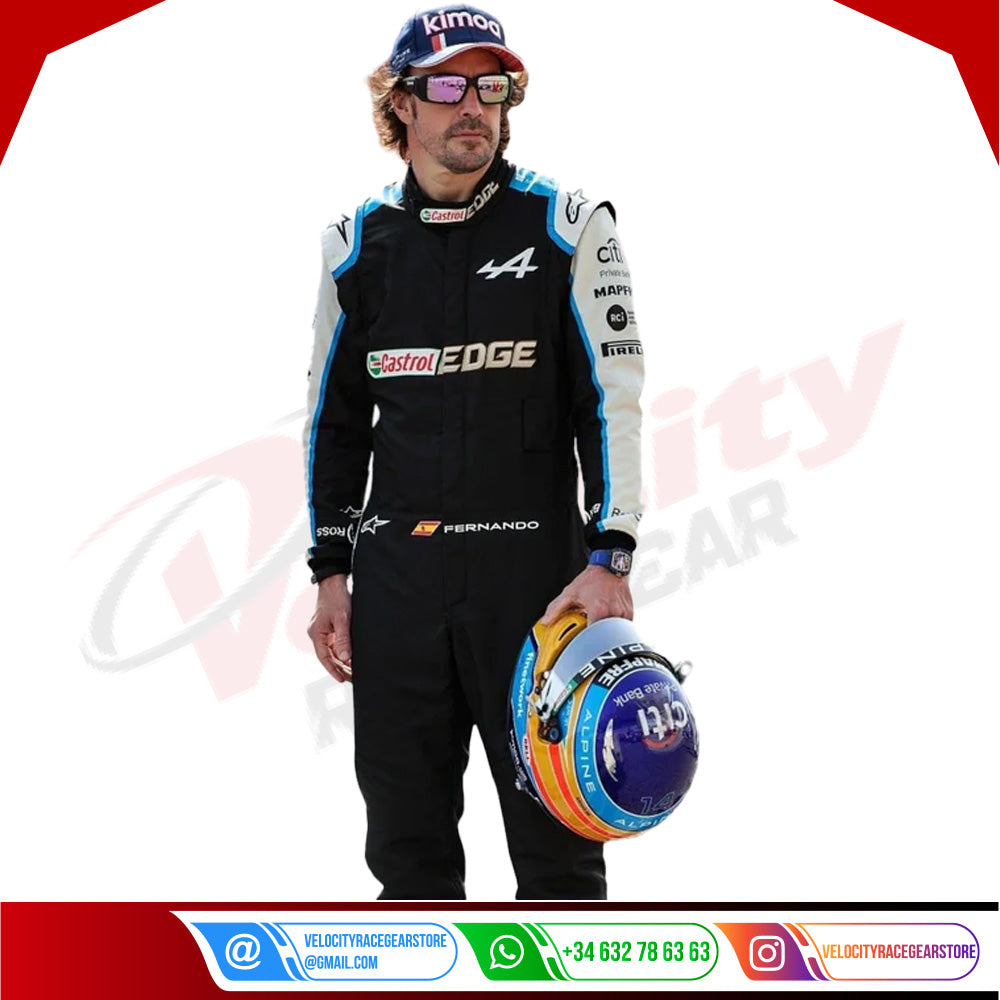 2021 FERNANDO ALONSO ALPHINE F1 RACE SUIT - Velocity Racegear-2021 FERNANDO ALONSO ALPHINE F1 RACE SUIT KIDS - Velocity Racegear-F1 Racing Suit