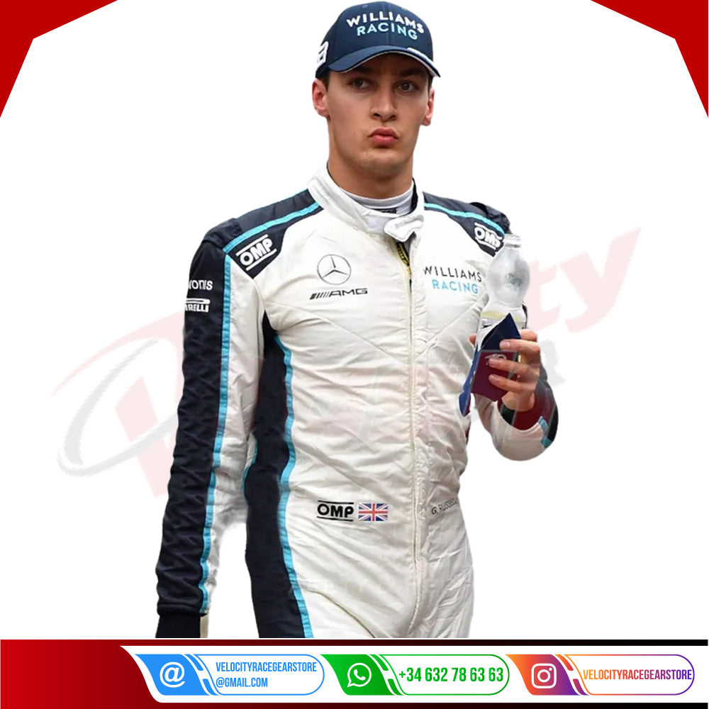 2021 George Russell Williams Racing F1 Race Suit - Velocity Racegear-2021 George Russell Williams Racing F1 Race Suit - Velocity Racegear-F1 Racing Suit