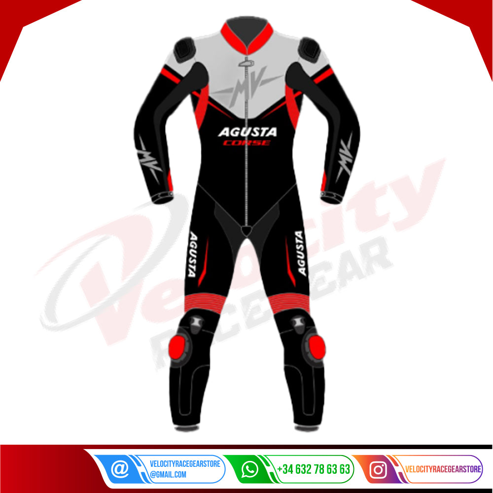 2021 Mv Agusta Motorcycle Racing Leather Suit - Velocity Racegear-null