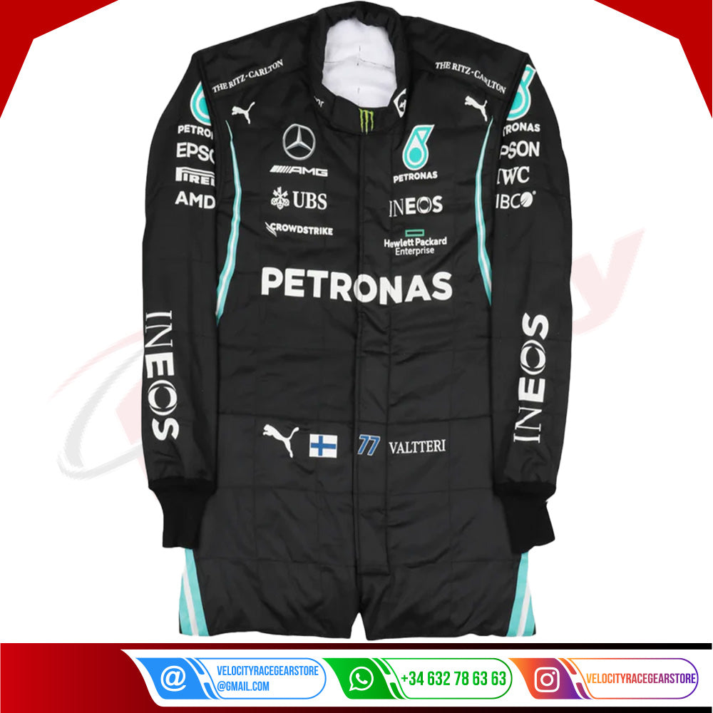 2021 Valtteri Bottas Mercedes-AMG Petronas F1 Team Replica Race Suit - Velocity Racegear-2021 Valtteri Bottas Mercedes-AMG Petronas F1 Team Replica Race Suit - Velocity Racegear-F1 Racing Suit
