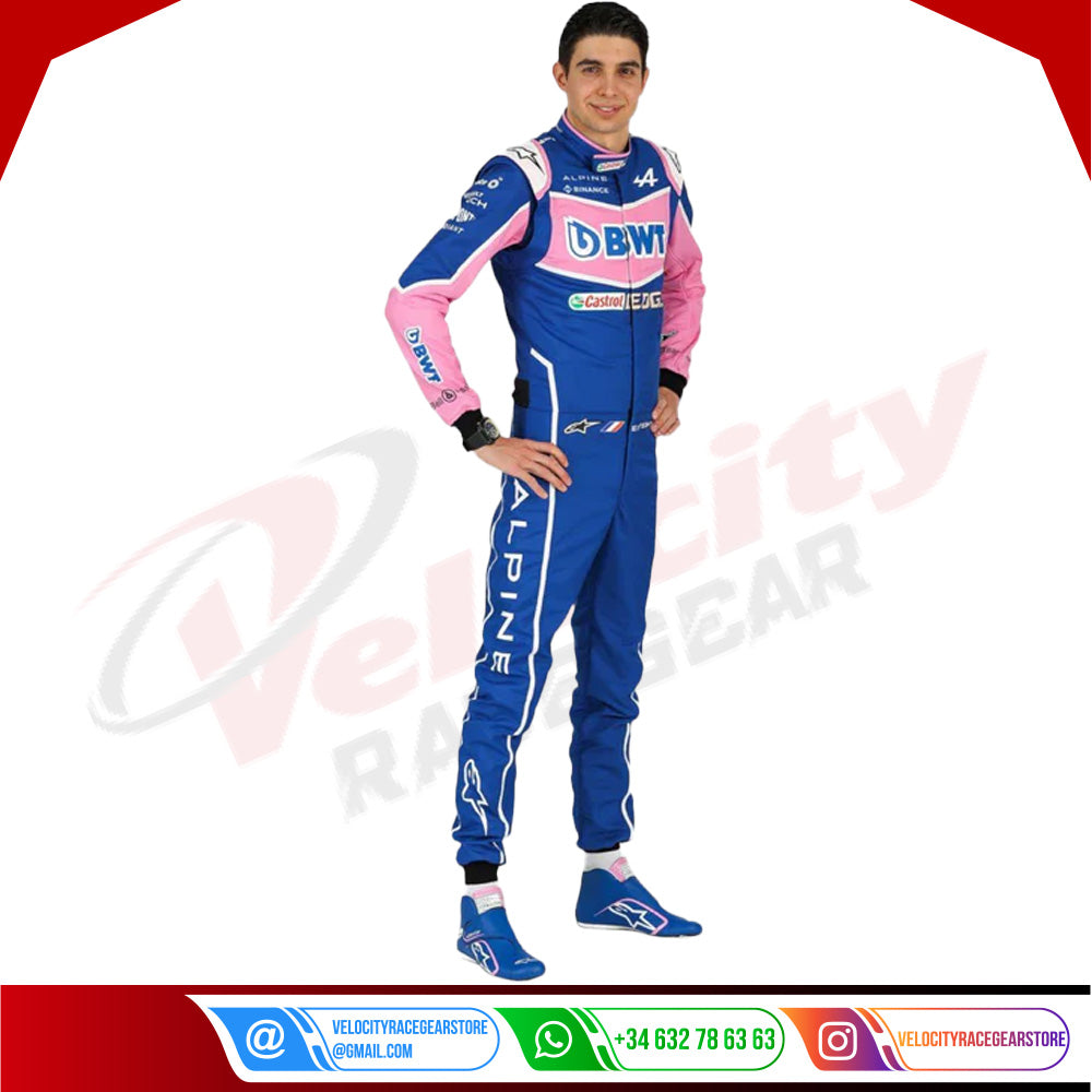 2022 ESTEBAN OCON BWT F1 RACE SUIT - Velocity Racegear-2022 ESTEBAN OCON BWT F1 RACE SUIT - Velocity Racegear-F1 Racing Suit