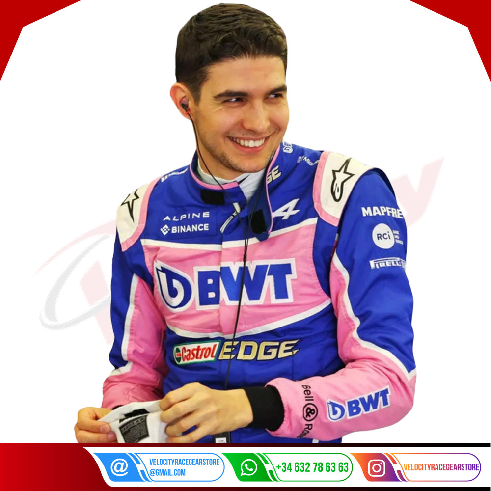 2022 ESTEBAN OCON BWT F1 RACE SUIT - Velocity Racegear-2022 ESTEBAN OCON BWT F1 RACE SUIT - Velocity Racegear-F1 Racing Suit