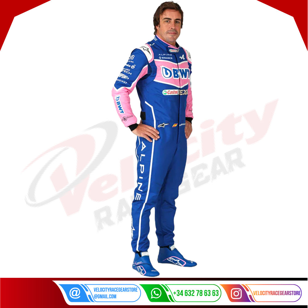 2022 FERNANDO ALONSO ALPHINE F1 RACE SUIT - Velocity Racegear-2022 FERNANDO ALONSO ALPHINE F1 RACE SUIT KIDS - Velocity Racegear-F1 Racing Suit