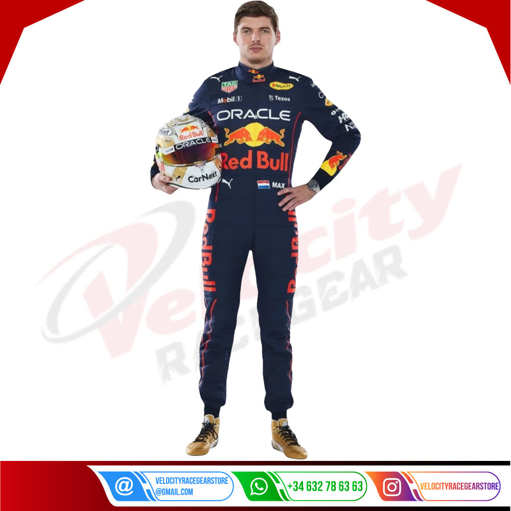 2022 Max Verstappen Red Bull F1 Race Suit - Velocity Racegear-2022 Max Verstappen Red Bull F1 Race Suit - Velocity Racegear-F1 Racing Suit