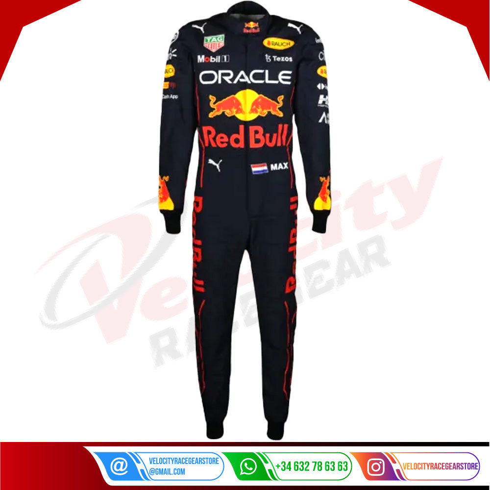 2022 Max Verstappen Red Bull F1 Race Suit - Velocity Racegear-2022 Max Verstappen Red Bull F1 Race Suit - Velocity Racegear-F1 Racing Suit