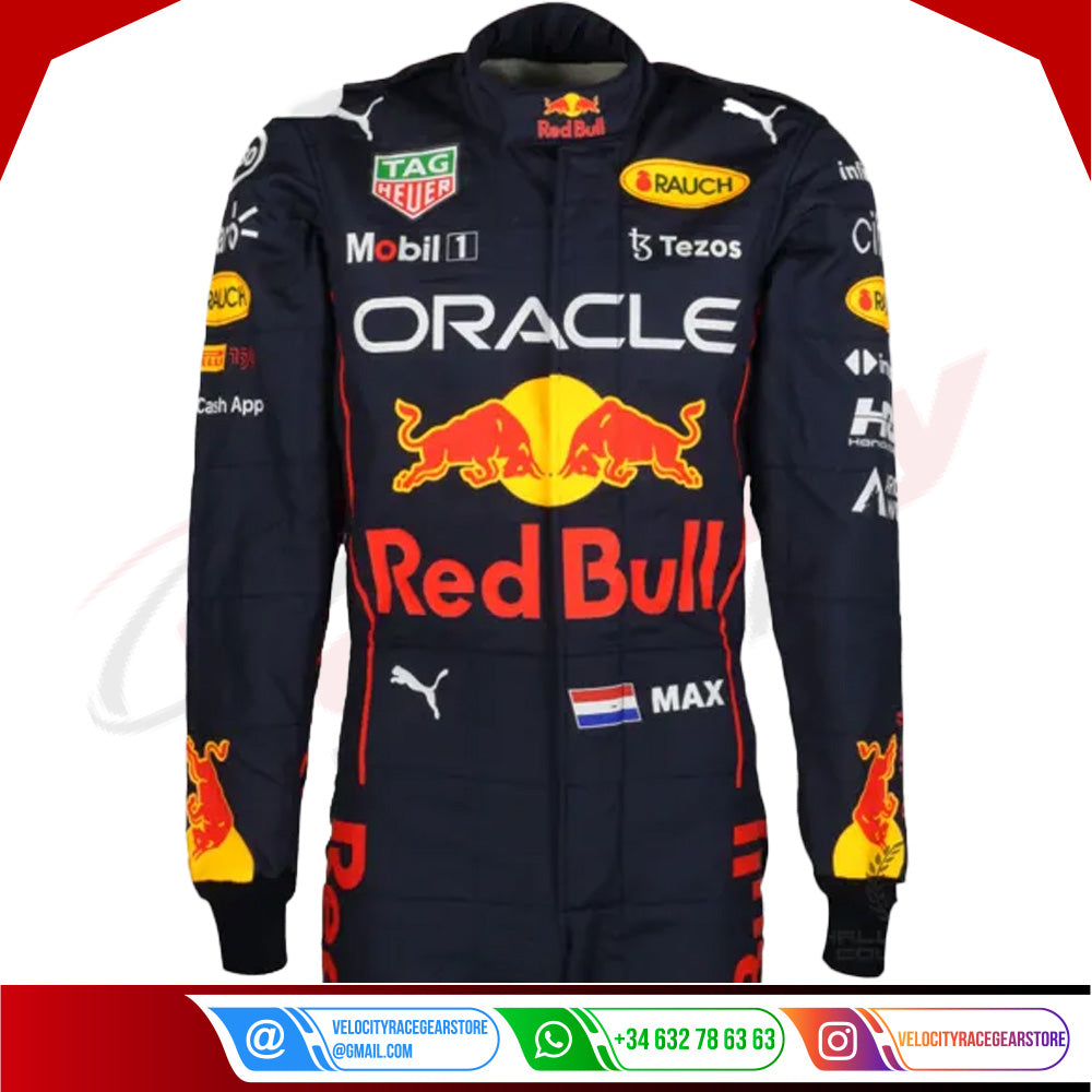 2022 Max Verstappen Red Bull F1 Race Suit - Velocity Racegear-2022 Max Verstappen Red Bull F1 Race Suit - Velocity Racegear-F1 Racing Suit