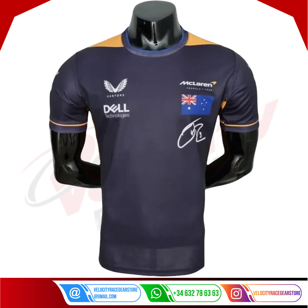 2022 McLaren Daniel Ricciardo Crew Neck F1 T-Shirt - Velocity Racegear-2022 McLaren Daniel Ricciardo Crew Neck F1 T-Shirt - Velocity Racegear-F1 Polo Shirts