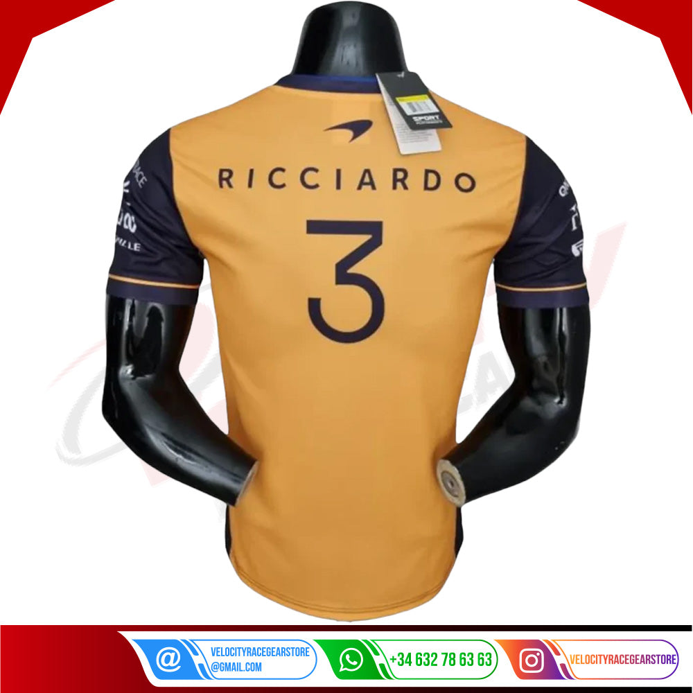 2022 McLaren Daniel Ricciardo Crew Neck F1 T-Shirt - Velocity Racegear-2022 McLaren Daniel Ricciardo Crew Neck F1 T-Shirt - Velocity Racegear-F1 Polo Shirts