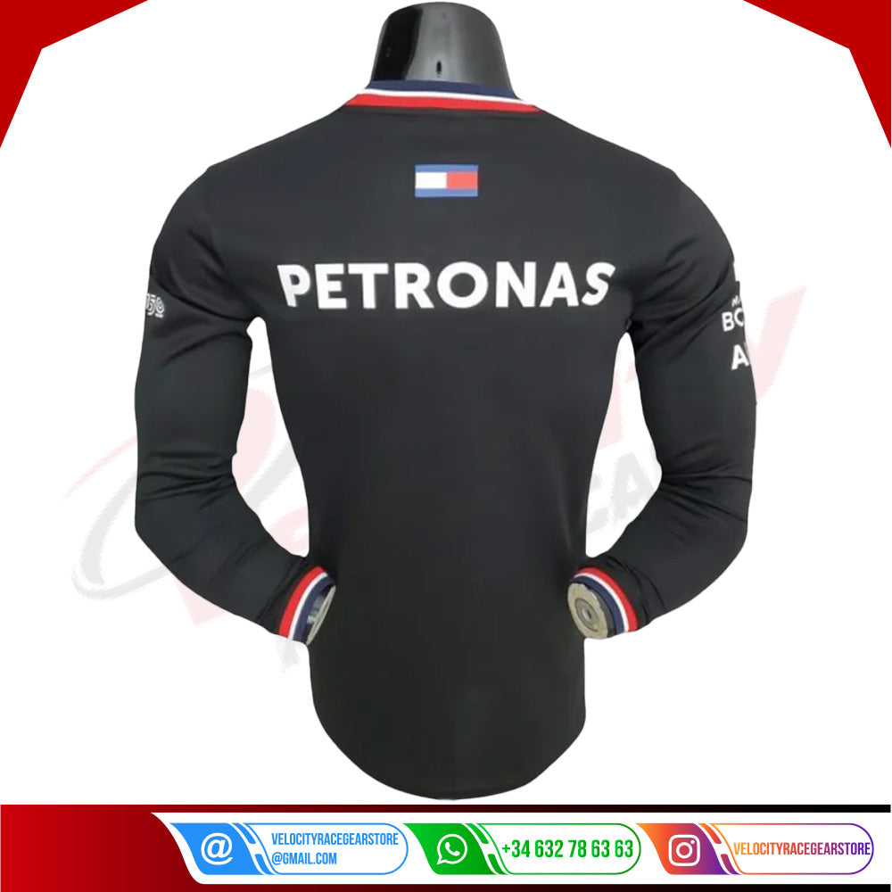 2022 Mercedes F1 Long Sleeve T-Shirt - Velocity Racegear-2022 Mercedes F1 Long Sleeve T-Shirt - Velocity Racegear-F1 Polo Shirts