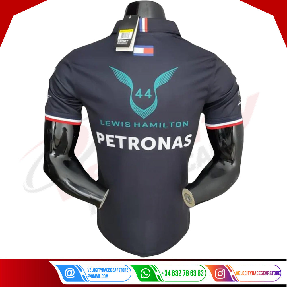 2022 Mercedes Lewis Hamilton F1 Polo Shirt - Velocity Racegear-2022 Mercedes Lewis Hamilton F1 Polo Shirt - Velocity Racegear-F1 Polo Shirts