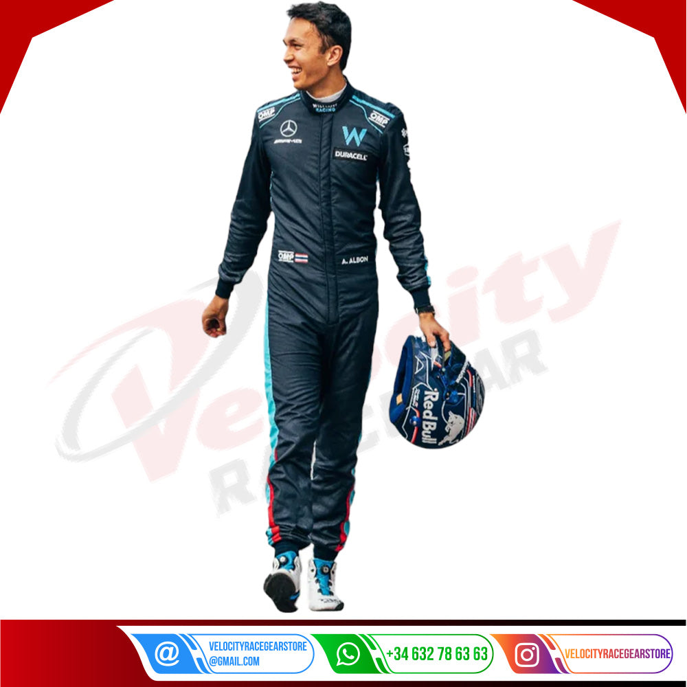 2022 New Alexander Albon F1 Race Suit Williams Racing - Velocity Racegear-2022 New Alexander Albon F1 Race Suit KIDS Williams Racing - Velocity Racegear-F1 Racing Suit