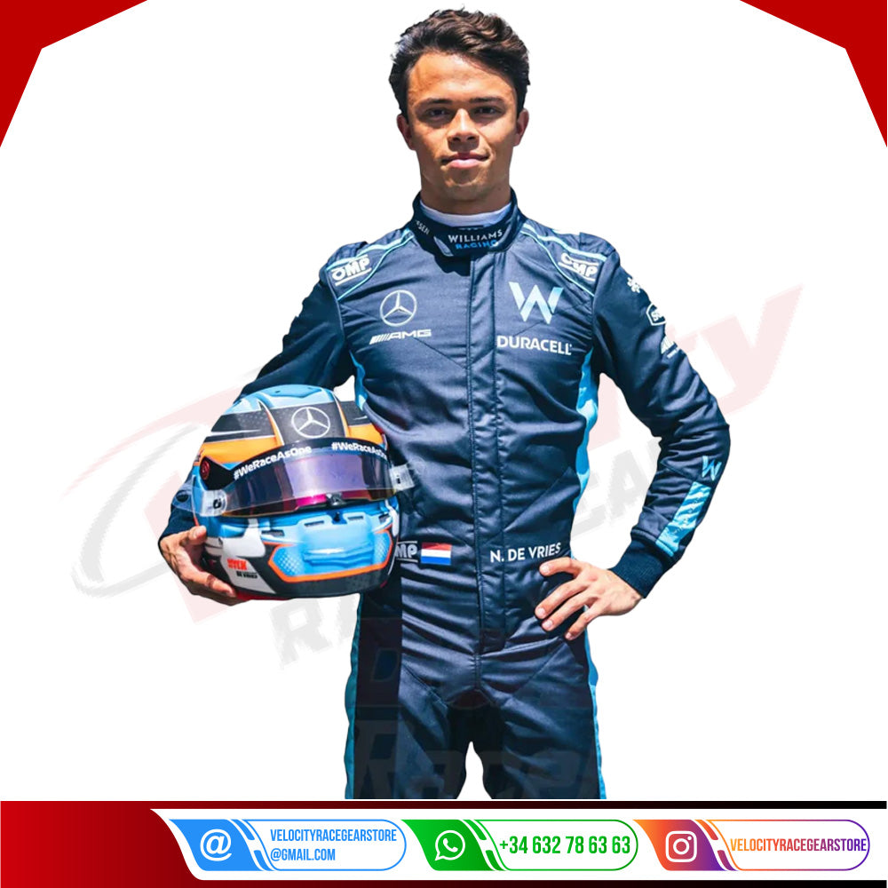 2022 Nyck de Vries Williams Racing F1 Race Suit _ Italian Grand Prix - Velocity Racegear-2022 Nyck de Vries Williams Racing F1 Race Suit _ Italian Grand Prix - Velocity Racegear-F1 Racing Suit