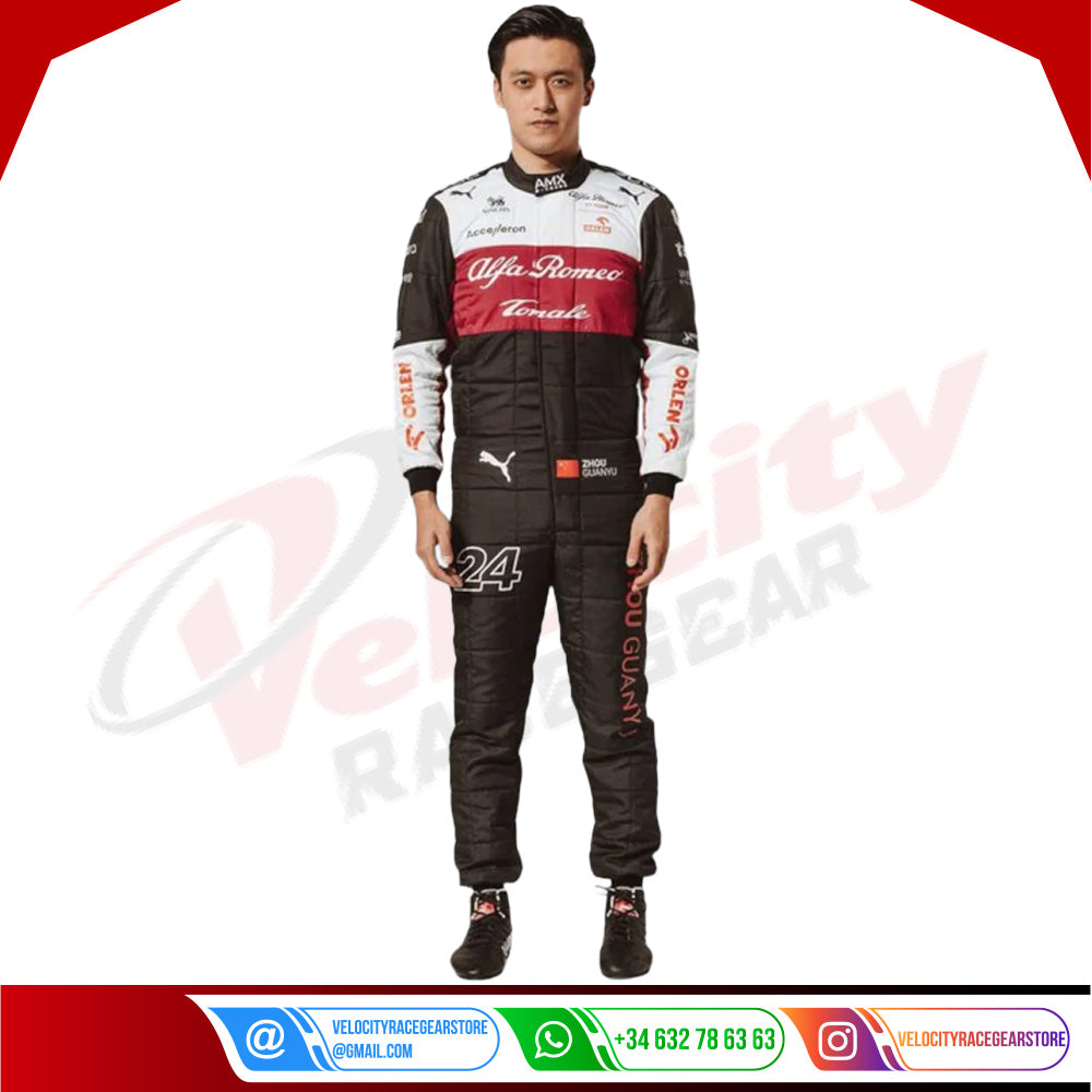 2022 Zhou Guanyu Alfa Romeo F1 Team Race Suit - Velocity Racegear-2022 Zhou Guanyu Alfa Romeo F1 Team Race Suit KIDS - Velocity Racegear-F1 Racing Suit