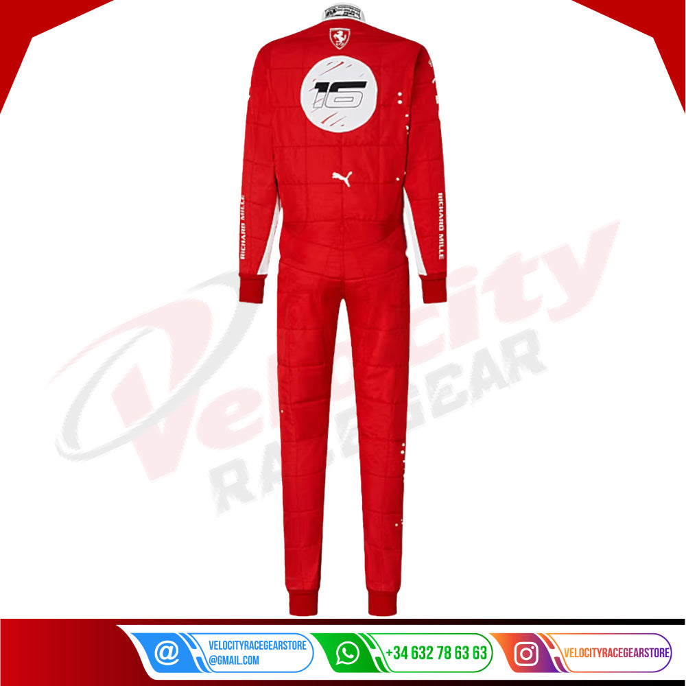 2023 Charles Leclerc Ferrari F1 Race Suit - Velocity Racegear-2023 Charles Leclerc Ferrari F1 Race Suit - Velocity Racegear-F1 Racing Suit