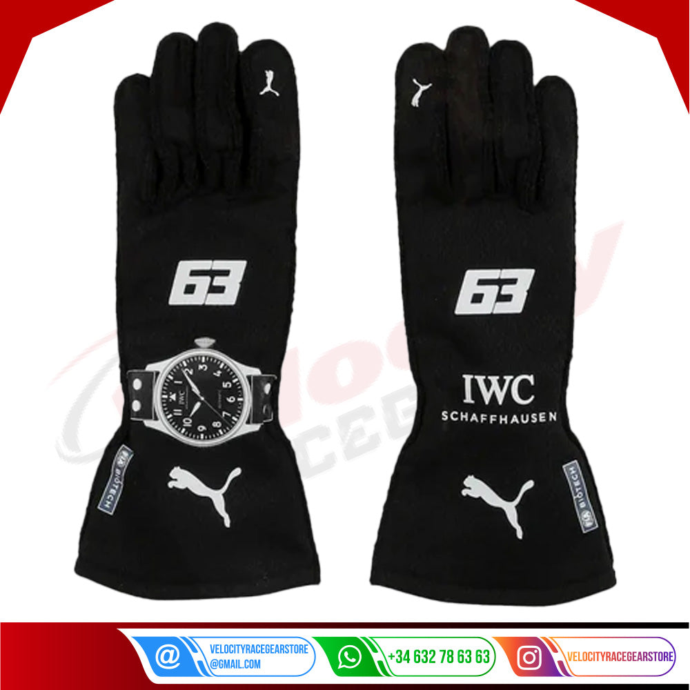 2023 George Russell Mercedes-AMG Petronas F1 Team Replica Race Gloves - Velocity Racegear-2023 George Russell Mercedes-AMG Petronas F1 Team Replica Race Gloves - Velocity Racegear-F1 Gloves