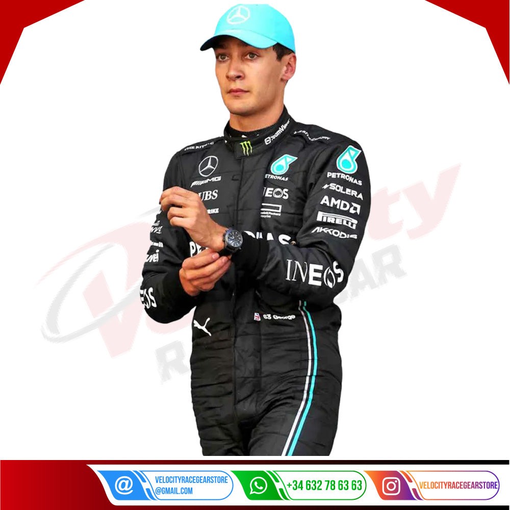 2023 George Russell Mercedes AMG F1 Race Suit - Velocity Racegear-2023 George Russell Mercedes AMG F1 Race Suit KIDS - Velocity Racegear-F1 Racing Suits