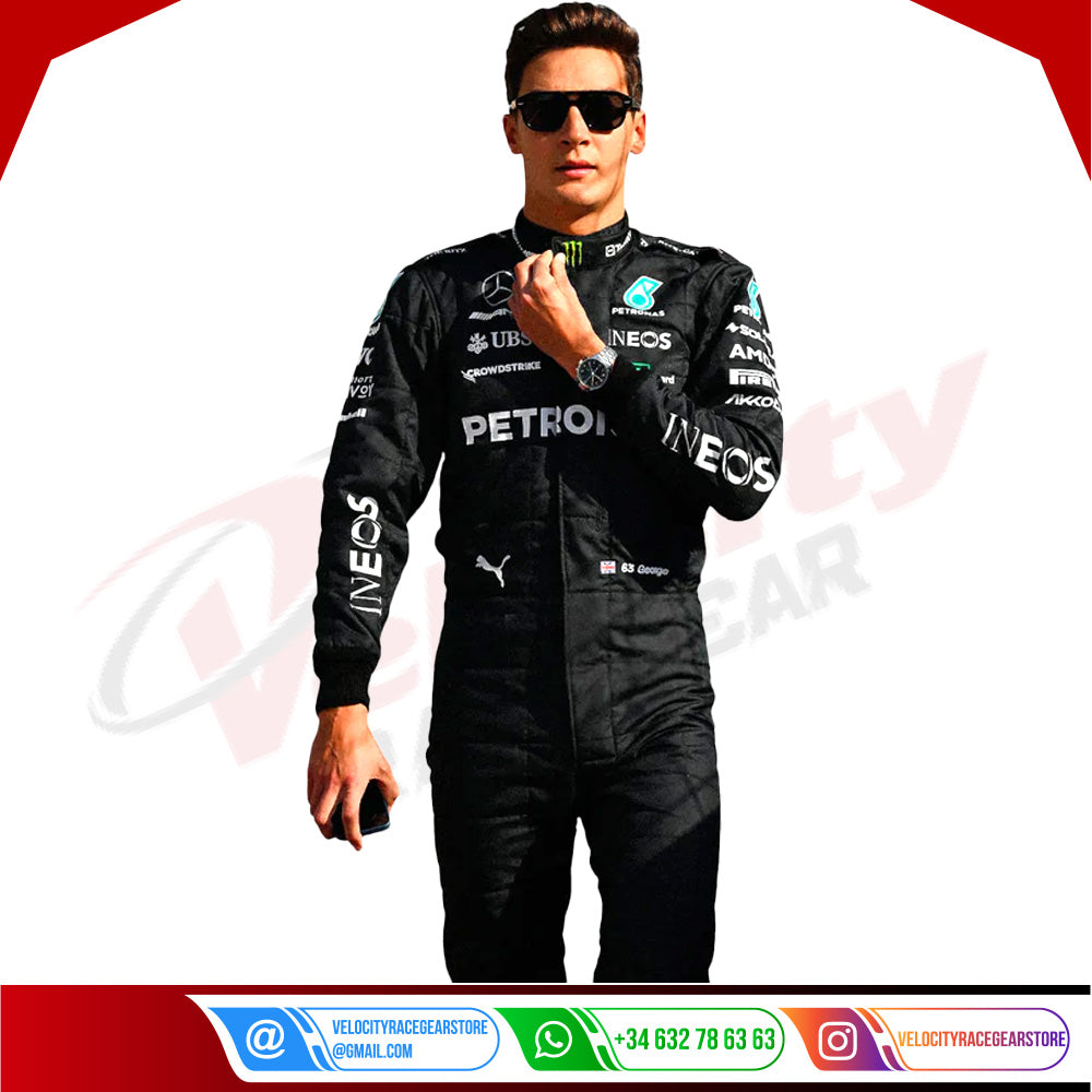 2023 George Russell Mercedes AMG F1 Race Suit - Velocity Racegear-2023 George Russell Mercedes AMG F1 Race Suit KIDS - Velocity Racegear-F1 Racing Suits