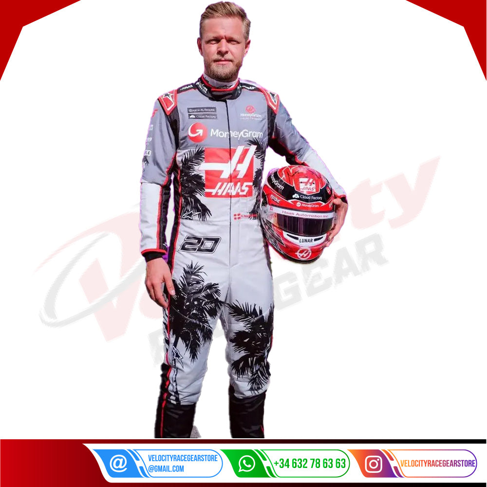 2023 Kevin Magnussen Haas F1 Team Race Suit  - Miami GP - Velocity Racegear-2023 Kevin Magnussen Haas F1 Team Race Suit KIDS - Miami GP - Velocity Racegear-F1 Racing Suit