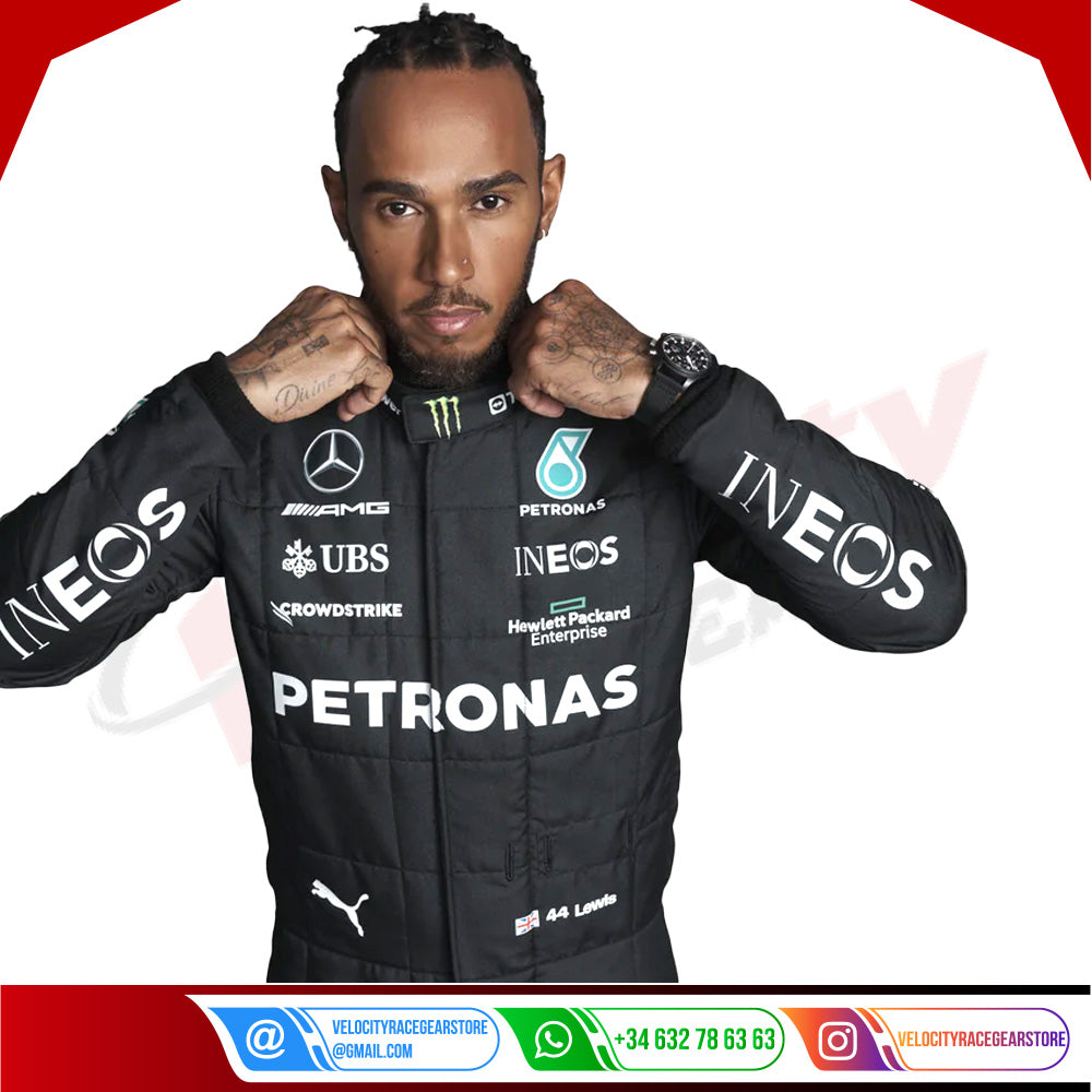2023 Lewis Hamilton Mercedes AMG F1 Race Suit KIDS - Velocity Racegear-2023 Lewis Hamilton Mercedes AMG F1 Race Suit KIDS - Velocity Racegear-F1 Racing Suit