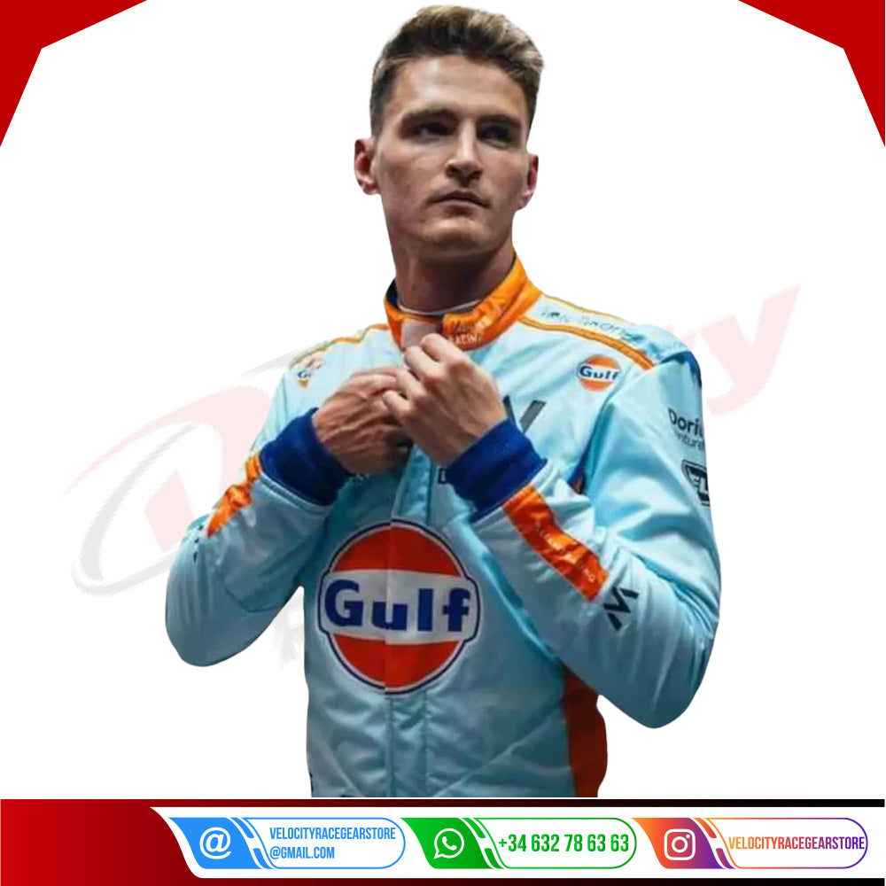 2023 Logan Sargeant Gulf F1 Race Suit Singapore GP - Velocity Racegear-2023 Logan Sargeant Gulf F1 Race Suit Singapore GP - Velocity Racegear-F1 Racing Suit